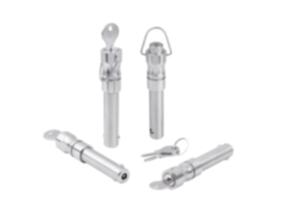 Ball lock pins lockable