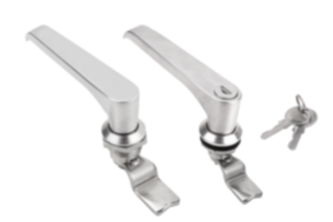 Quarter-turn locks, stainless steel  with L-grip