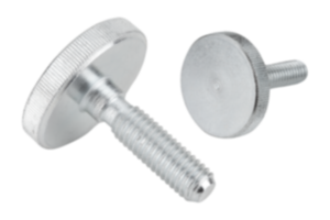 Knurled screws low head  steel and stainless steel, DIN 653