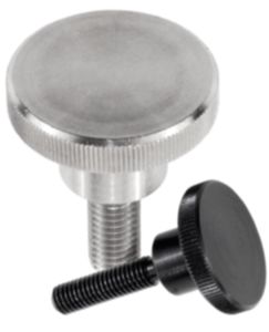 Knurled screws high form  steel and stainless steel, DIN 464