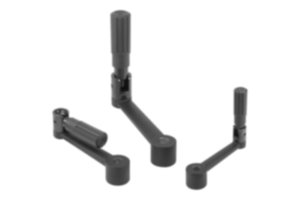 Crank handles aluminium  with fold-away grip