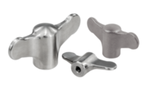 Wing grips  internal thread, stainless steel