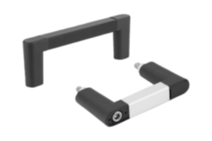 Pull handles, aluminium with plastic grip legs