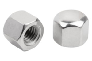 Hex cap nut, low style DIN 917  steel or stainless steel