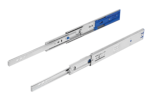 Steel telescopic slides  for side mounting, full extension, load capacity up to 68 kg