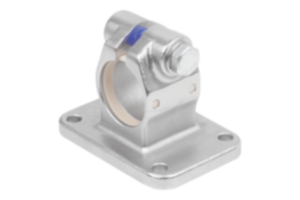 Linear actuator connector clamps, stainless steel flange