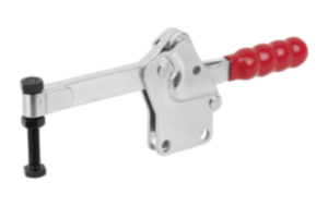 Toggle clamps horizontal  with straight foot and full holding arm