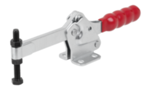 Toggle clamps horizontal  with flat foot and full holding arm