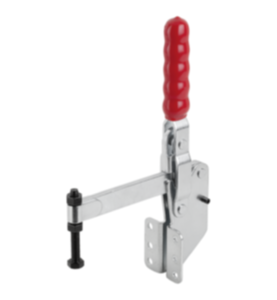 Toggle clamps vertical  with angled foot and full holding arm