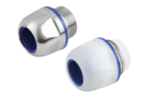 Cable glands, stainless steel or plastic  in Hygienic DESIGN